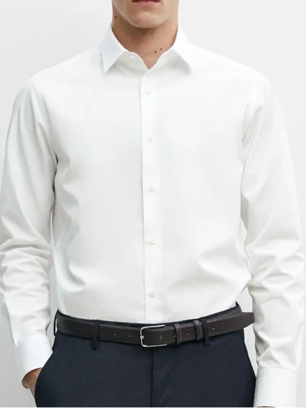 CALVIN KLEIN Men's White Button-Down Dress Shirt NWOT